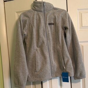 Columbia Women’s Light Gray Full-Zip Fleece Jacket